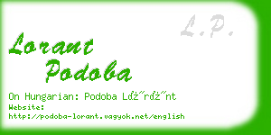 lorant podoba business card
